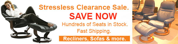 Stressless Showroom Clearance Sale on Recliners, Chairs and Sofas