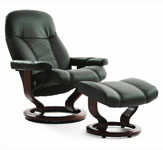 Stressless Consul Recliner Chair and Ottoman by Scandinavian Ekornes Furniture