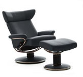 Stressless Jazz Recliner Chair and Ottoman by Norwegian Ekornes Furniture