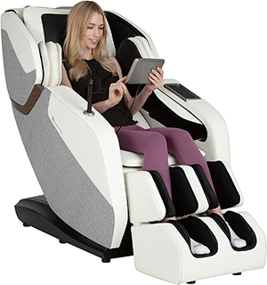 Human Touch WholeBody Rove Massage Chair Zero Gravity Recliner in Moon Cream