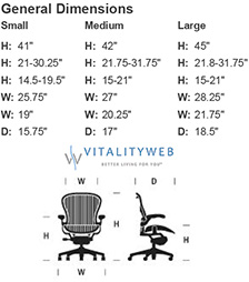 aeron chair seat width