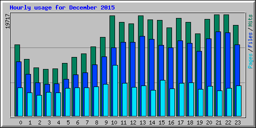 Hourly usage for December 2015