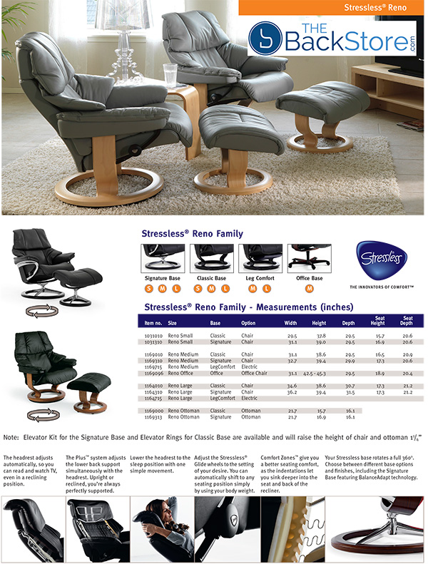 Stressless Reno Recliner Chair Dimensions