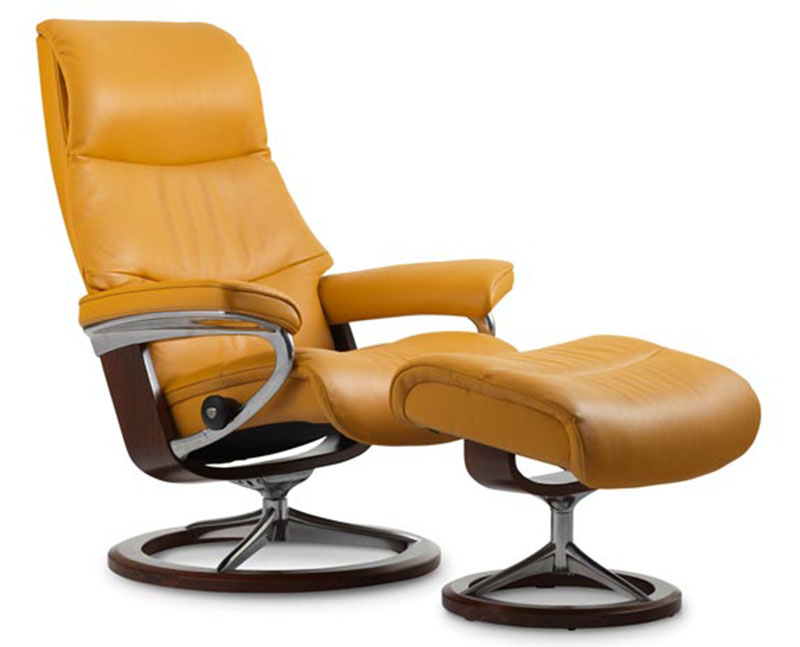 Stressless LegComfort Footrest Recliner Chair by Ergonomic Ekornes View Furniture - Power