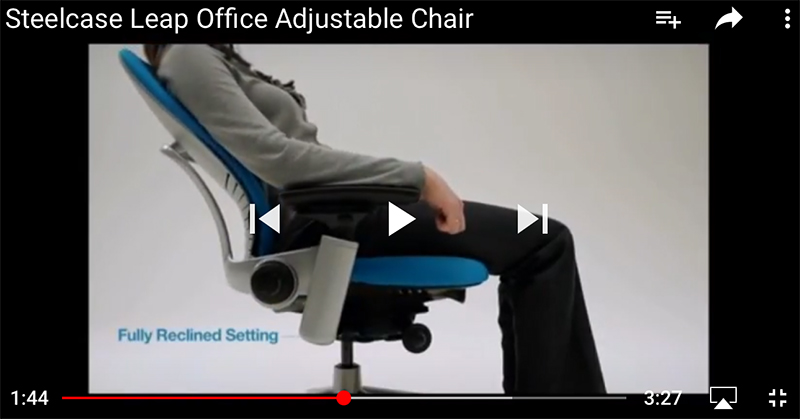 Steelcase Leap Office Desk Chair Recliner Instructional Video