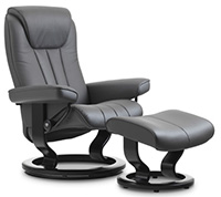 Stressless Bliss Classic Base Recliner Chair and Ottoman