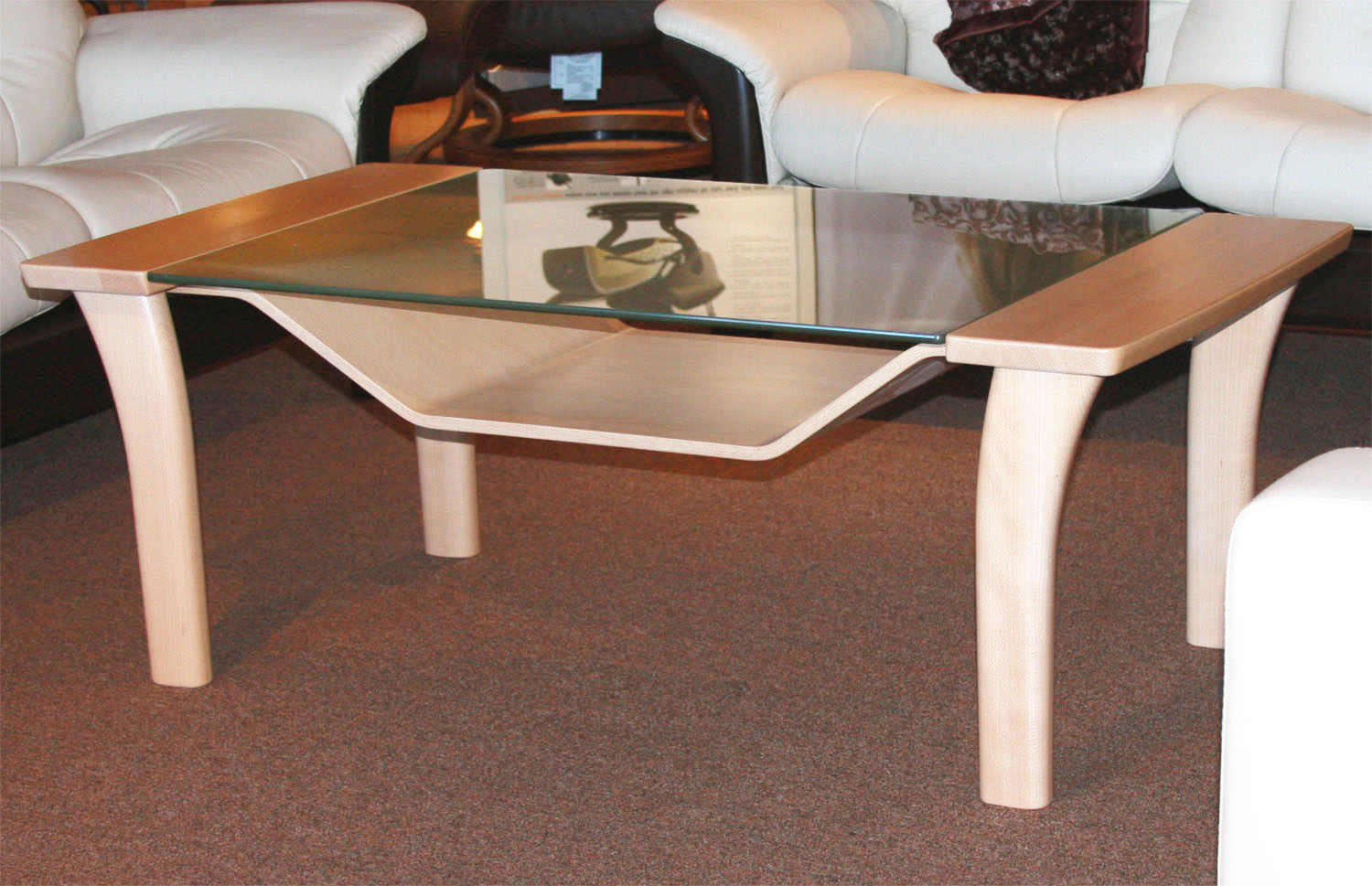 Ekornes Stressless Windor Wood Glass Coffee Table Ergonomic Furniture