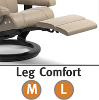 Stressless Viva Leg Comfort Power Extending Footrest with Wood Base