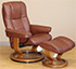 Stressless Chelsea Small Mayfair Recliner and Ottoman