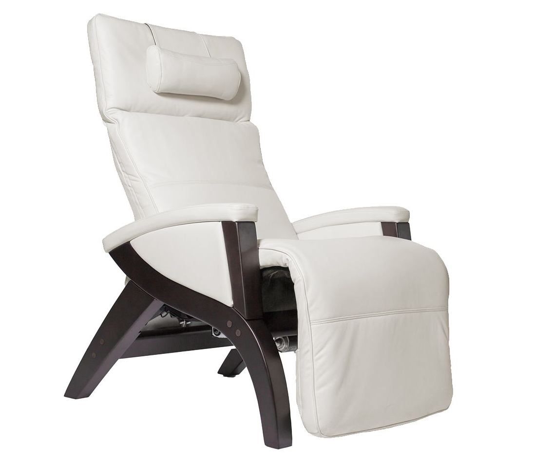 Svago Newton SV-630 Power Electric Leather Zero Gravity Recliner Chair in Ivory Leather
