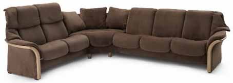 Stressless Granada Fabric High Back Leather Sofa Ergonomic Couch by Ekornes